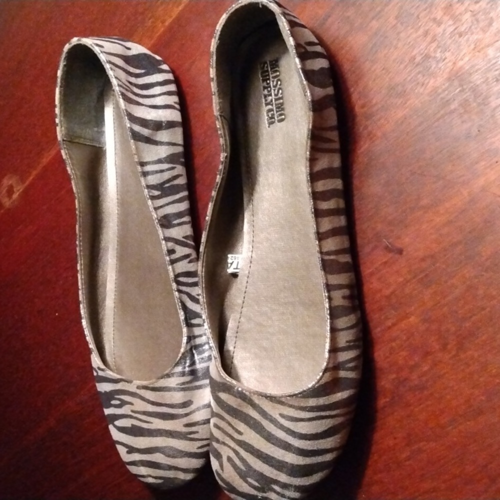 🦓 Glossy Ballet Flats Ladies Sz. 11 - Picture 7 of 8